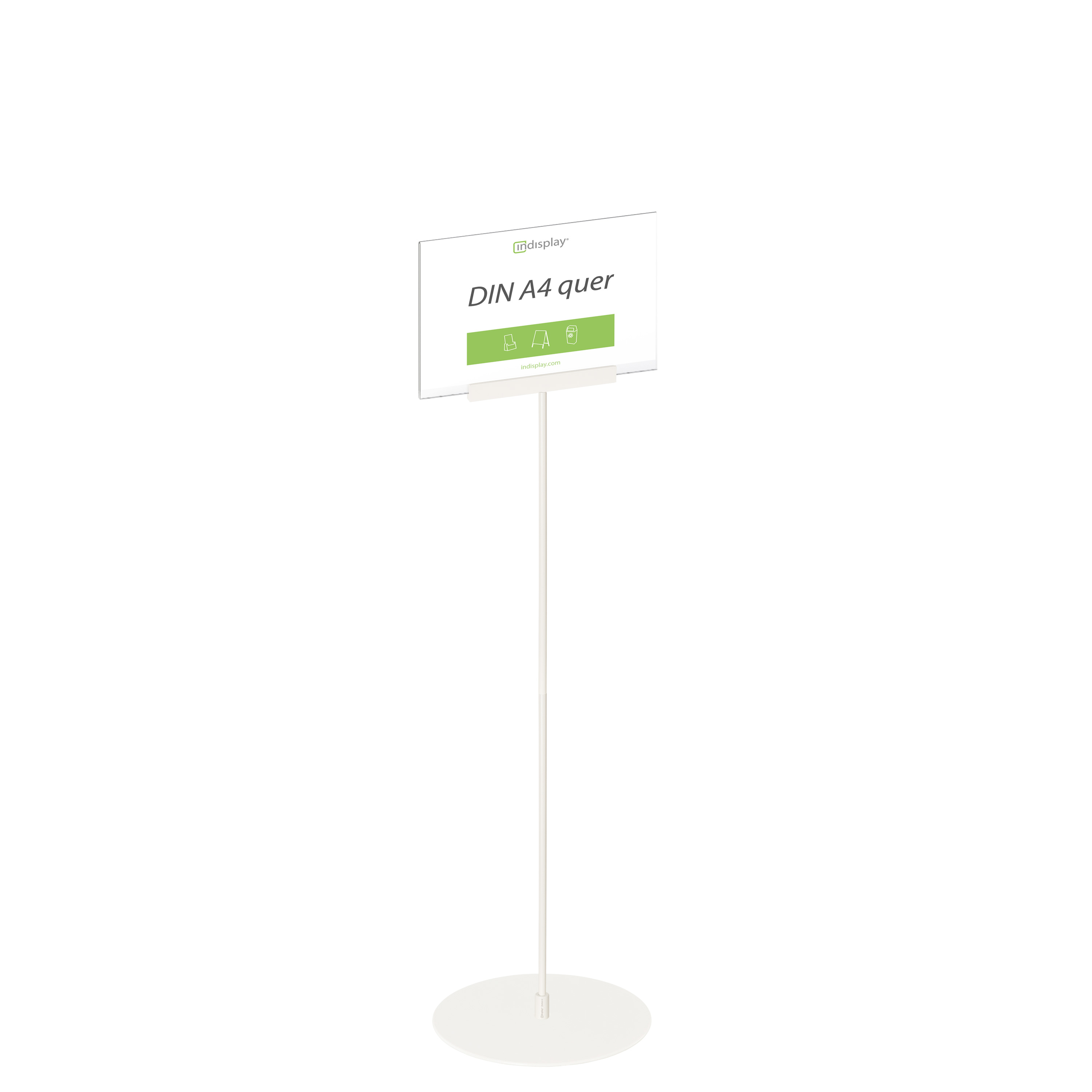 Plakatständer A4 quer Instand weiß r96