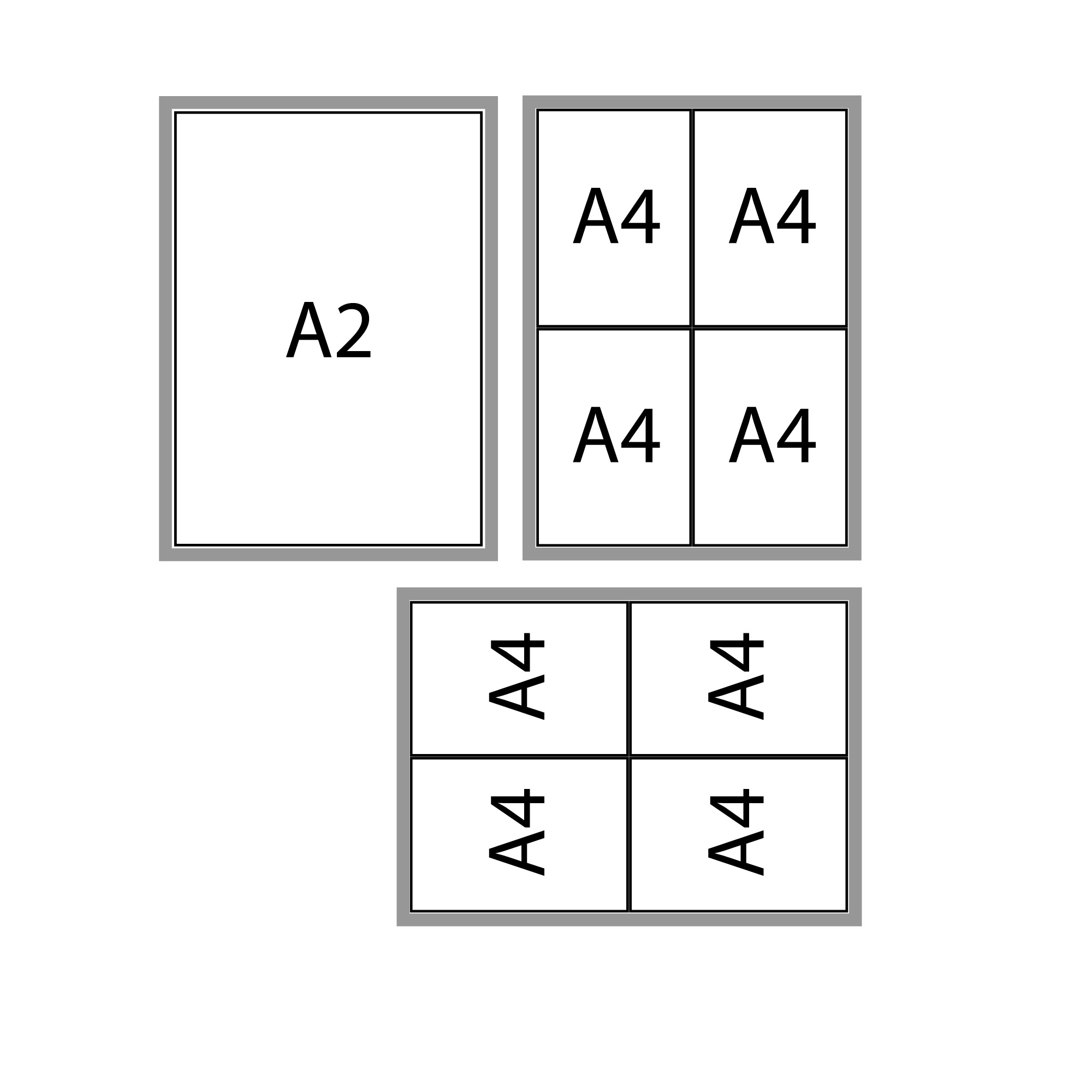 A2 Plakat, A4 Drucke, Displayrahmen, Wandkunst, Papiergrößen