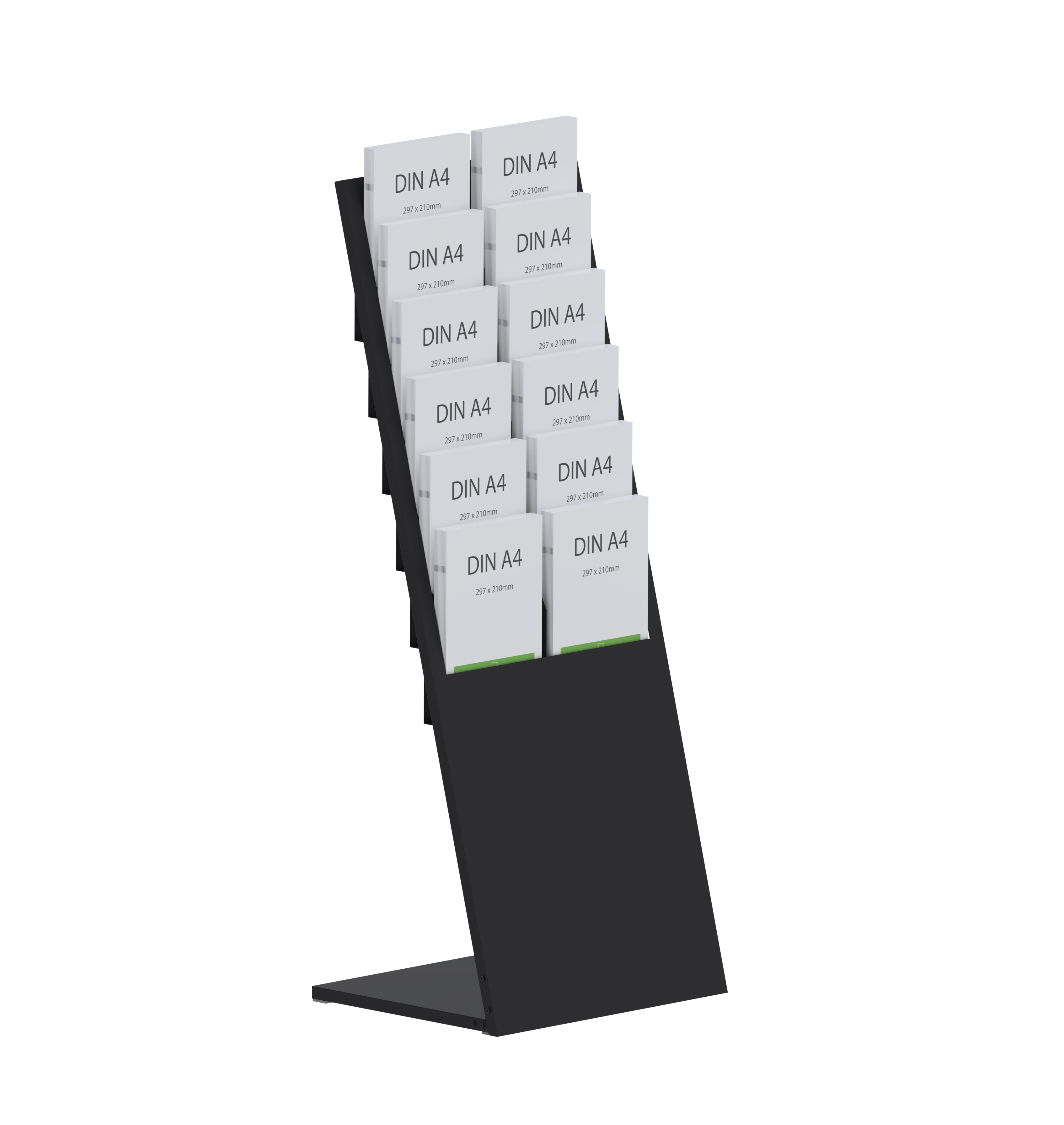 A4 rack, Broschürenständer, Prospektständer, Dokumentendisplay, Standdisplay