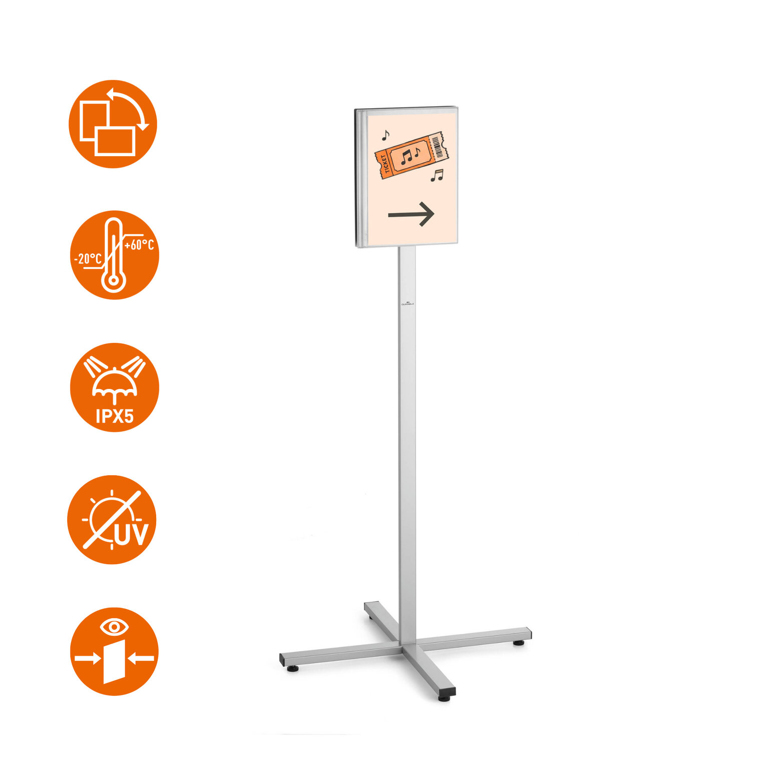 Stehtisch, Infostand, Beleuchtetes Display, Stativ, Kiosk-Stand