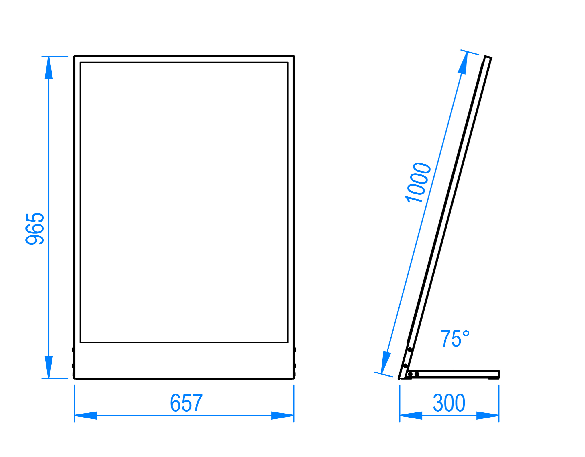 Bildschirm, Rahmen, Maße, Skizze, Konstruktion