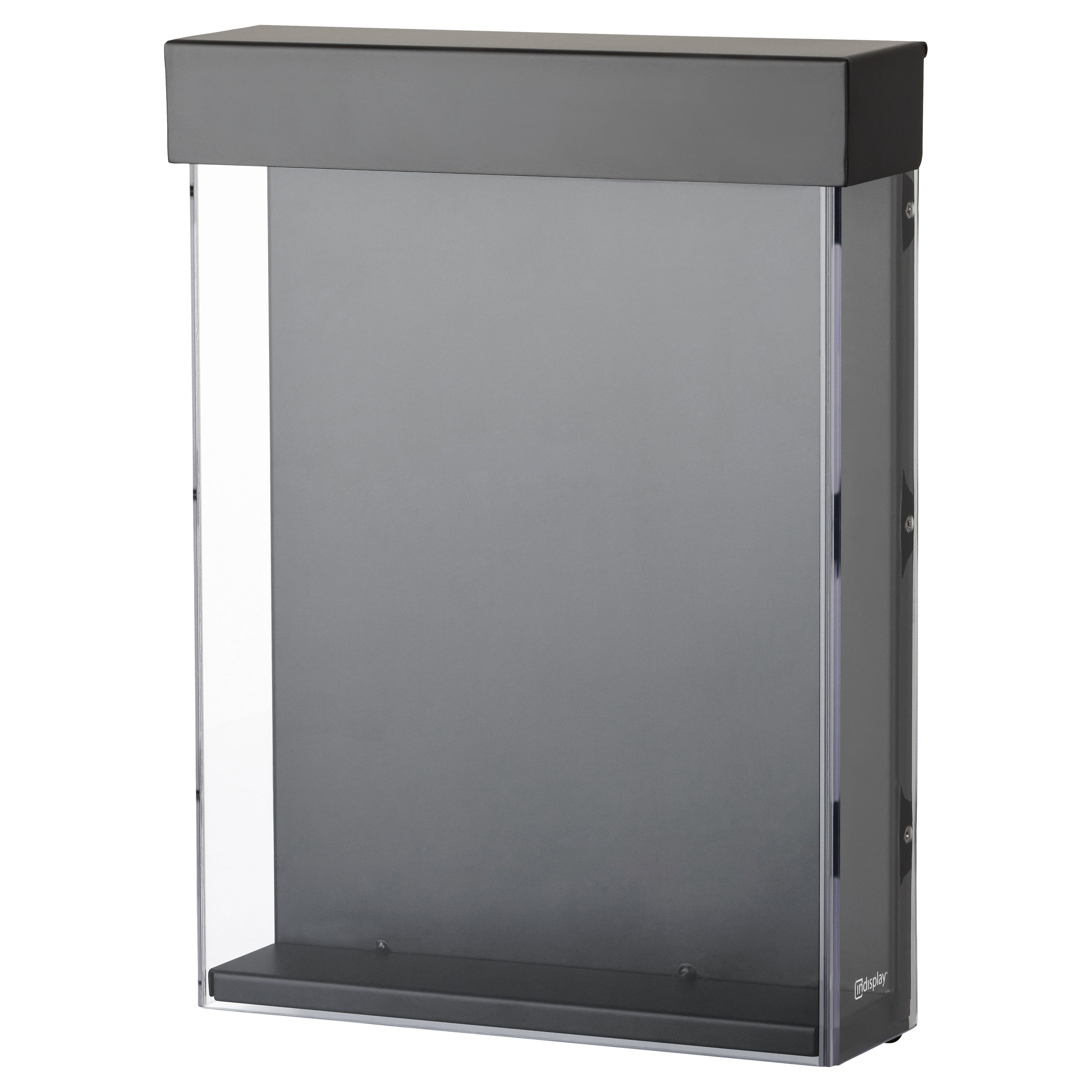 podium, display, theken, metall, grau