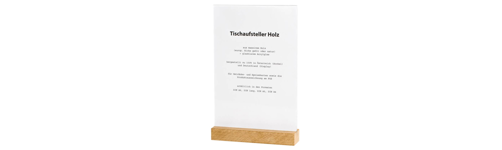 Tischaufsteller Holz