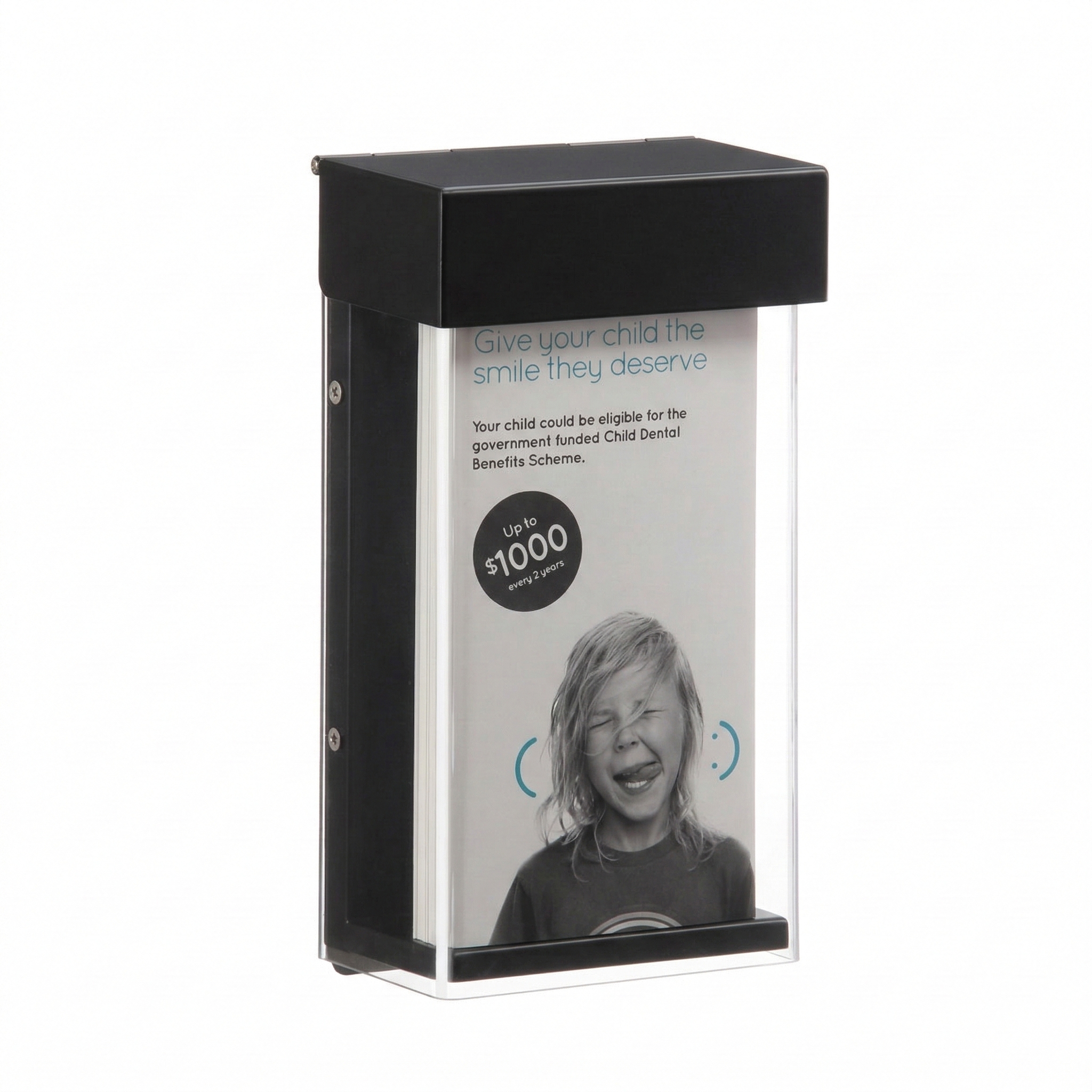 poster, werbung, kind, zahnmedizin, box