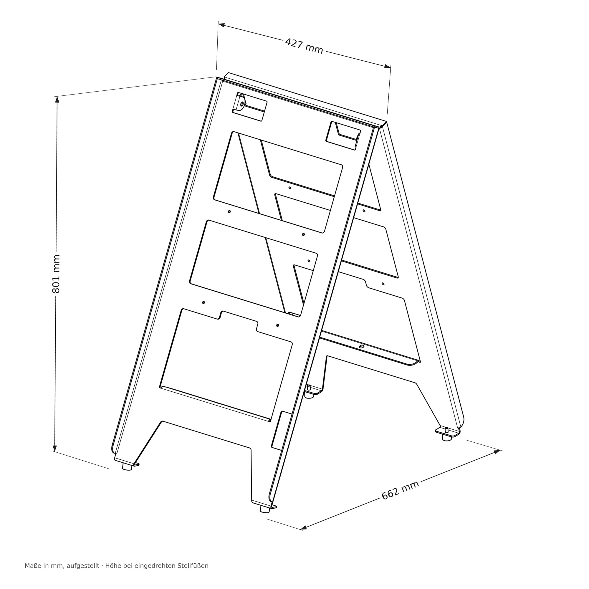 Kundenstopper für Solum Newton E-Paper 32" schwarz