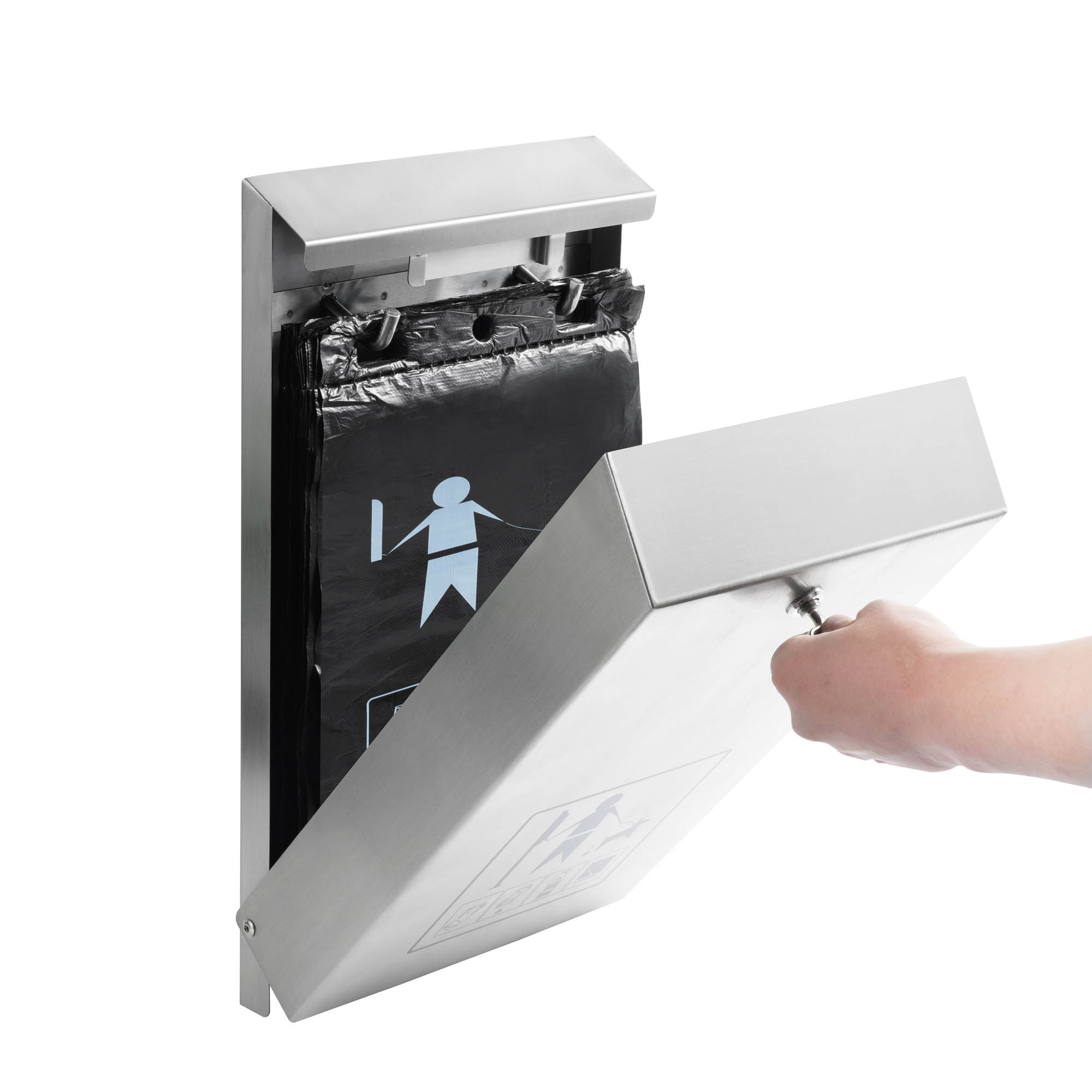 HUNDEKOTBEUTELSPENDER_INOX_OFFEN
