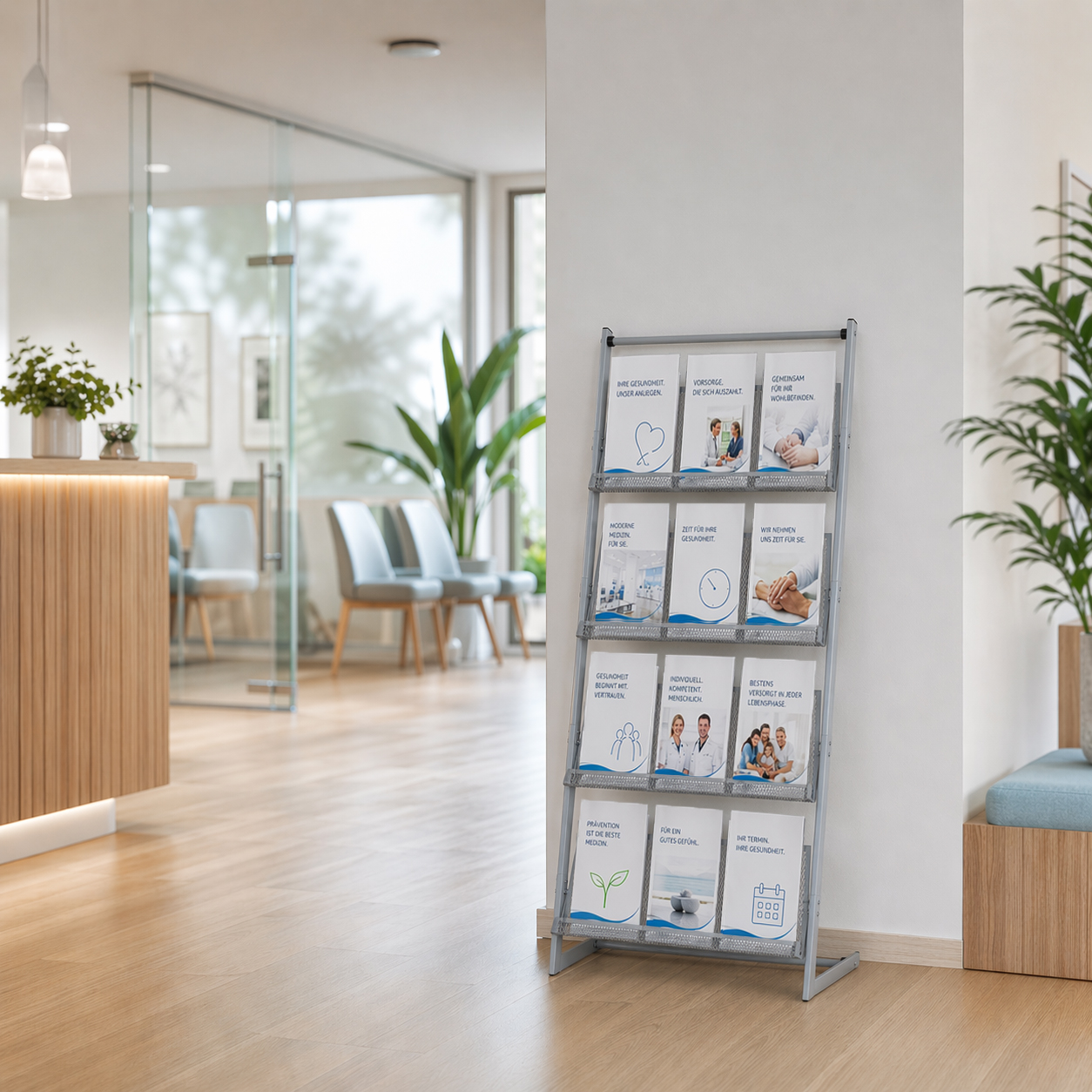 Magazinrack, Informationsbroschüren, Wartezimmer, Informationsdisplay, Broschürenständer