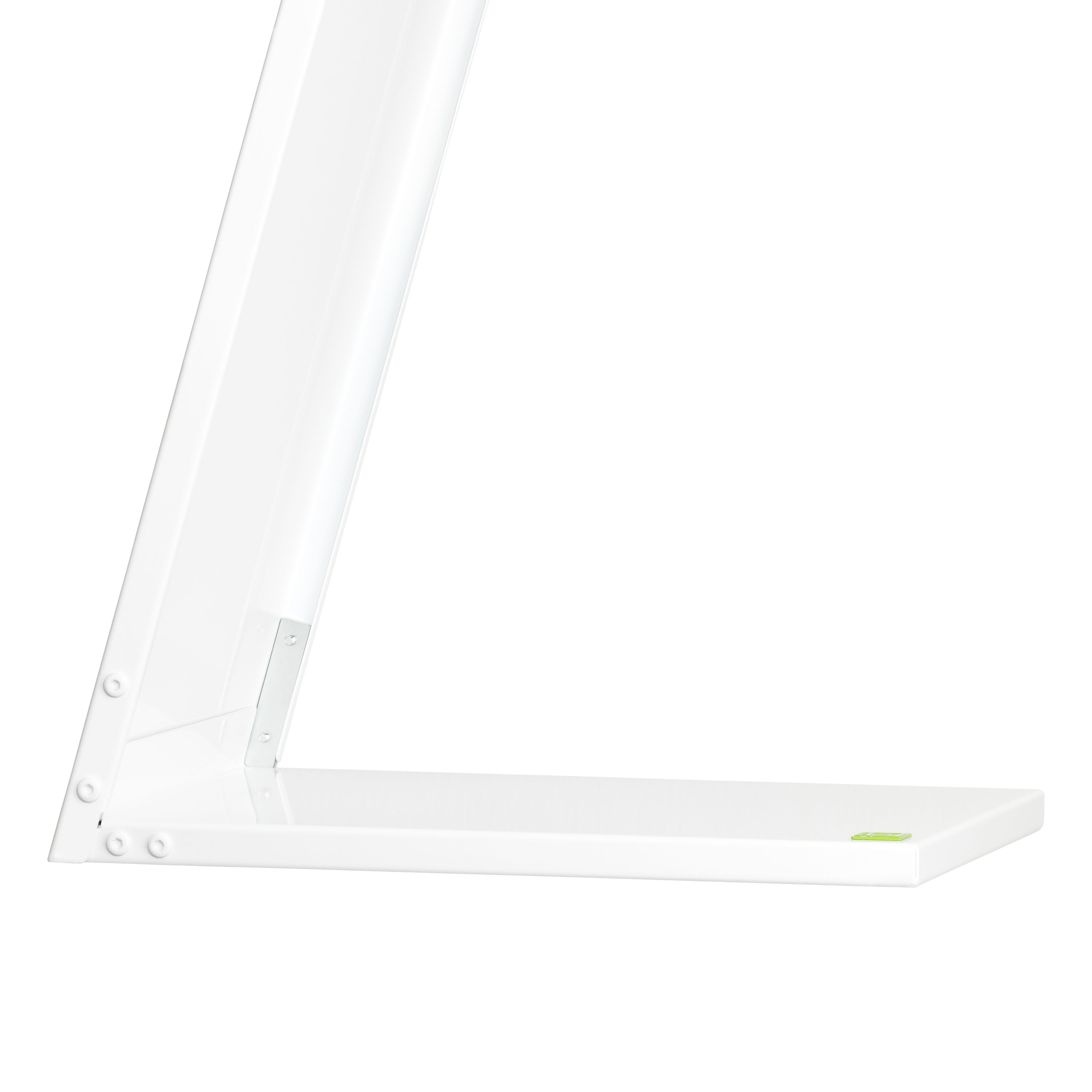 weiß, Schreibtischlampe, Metall, geneigt, Basisplatte