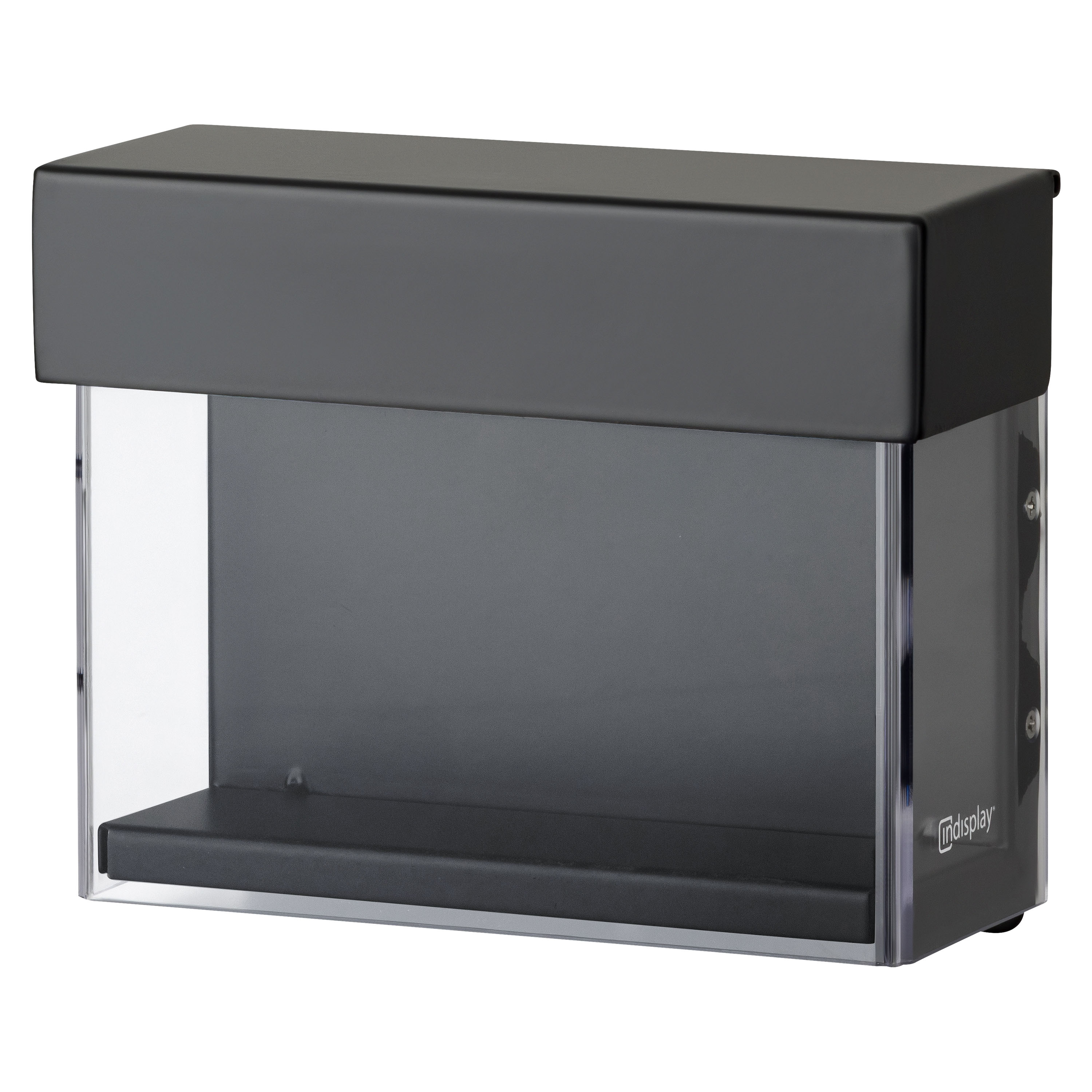 Briefkasten, Wandmontiert, Grau, Metall, Transparente Paneele