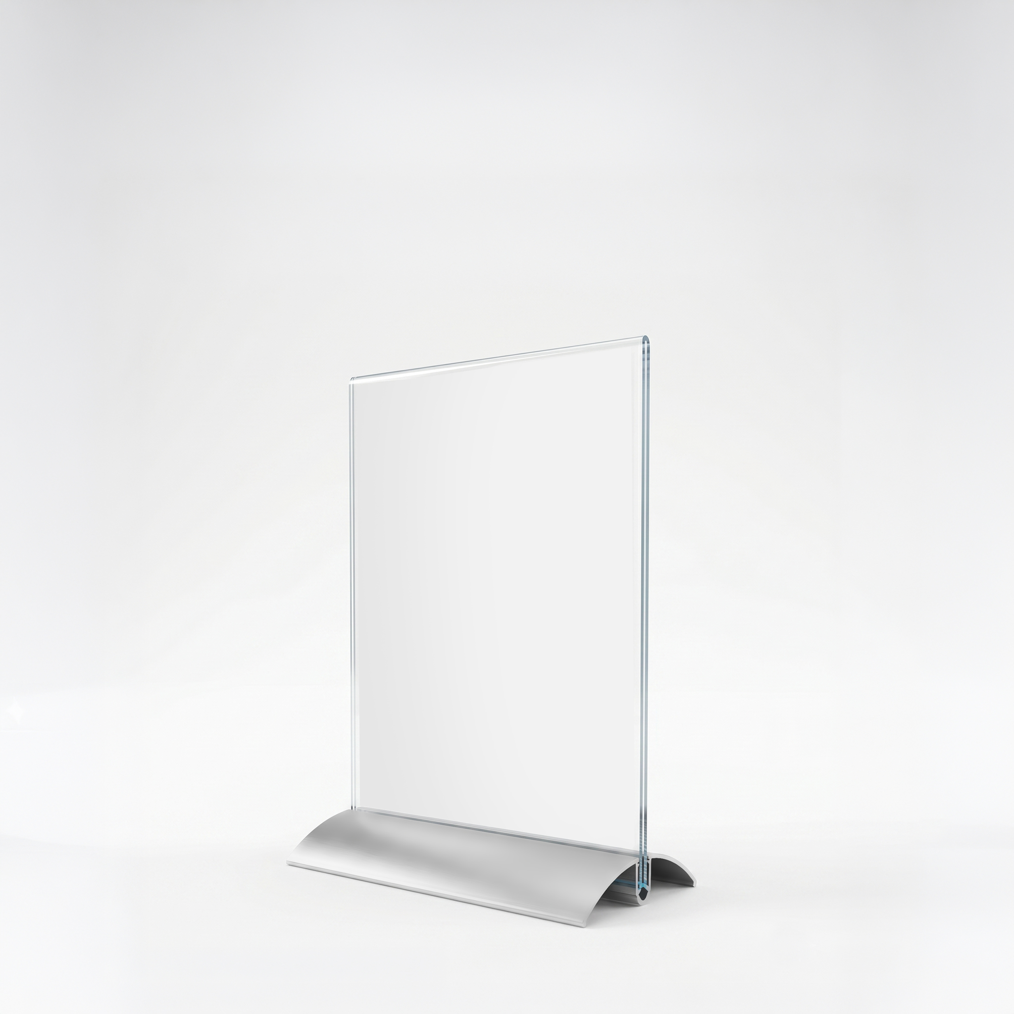 Schaukasten, Glasspiegel, Acryllplatte, Ständer, Transparent