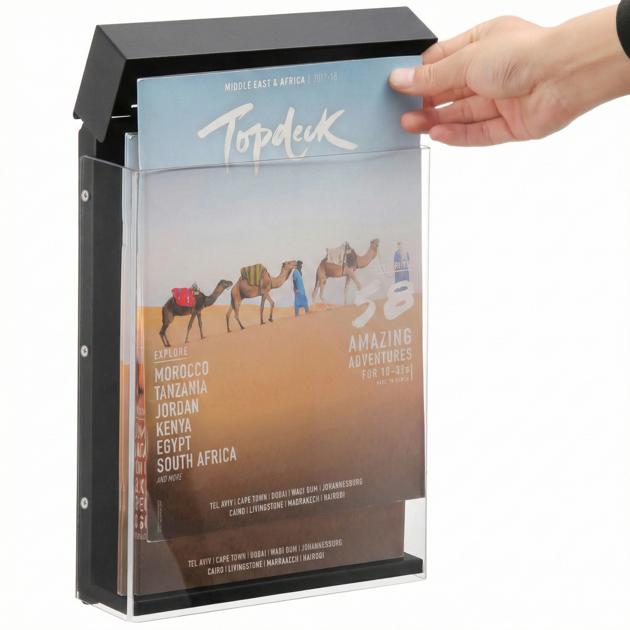 broschure, poster, travel, Kamel Karawane, Wüstenposter