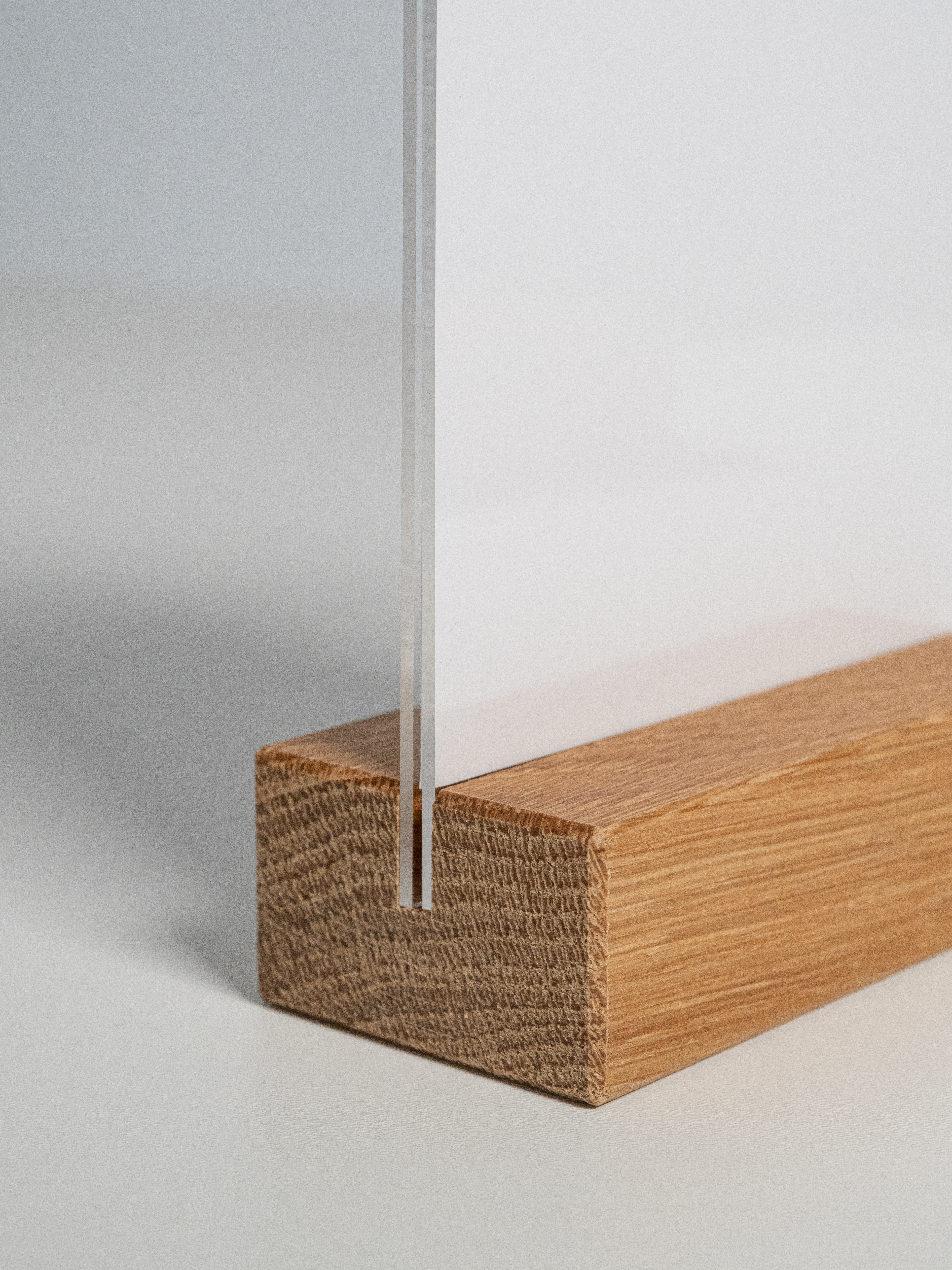 Tischaufsteller Holz A4 quer Eiche geölt