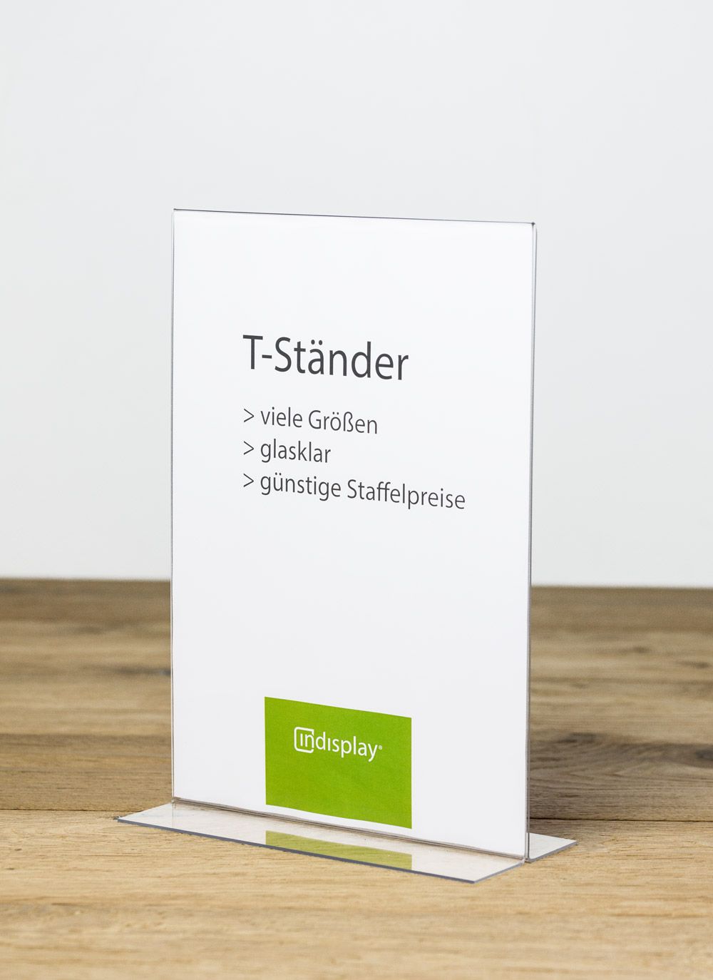 T-Ständer A5 hoch PS glasklar